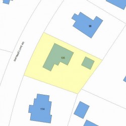 106 Shornecliffe Rd, Newton, MA 02458 plot plan