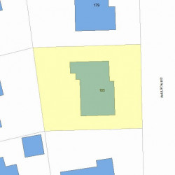 185 Paulson Rd, Newton, MA 02468 plot plan