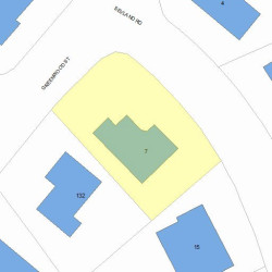 7 Sevland Rd, Newton, MA 02459 plot plan