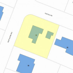 92 Beethoven Ave, Newton, MA 02468 plot plan