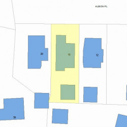 16 Albion Pl, Newton, MA 02459 plot plan