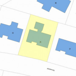 25 Joseph Rd, Newton, MA 02460 plot plan