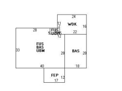 607 Watertown St, Newton, MA 02460 floor plan