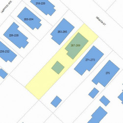 267 Nevada St, Newton, MA 02460 plot plan