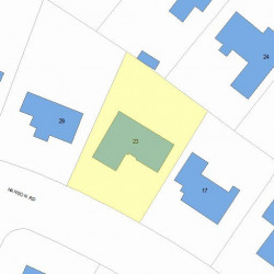 23 Hanson Rd, Newton, MA 02459 plot plan