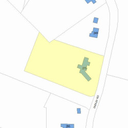 275 Dudley Rd, Newton, MA 02459 plot plan