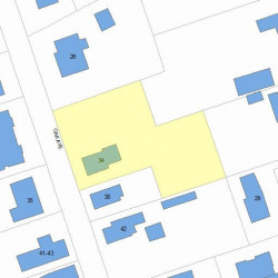 34 Oak Ave, Newton, MA 02465 plot plan