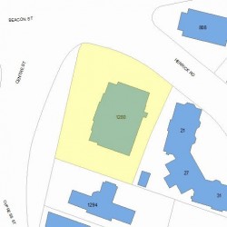 1280 Centre St, Newton, MA 02459 plot plan