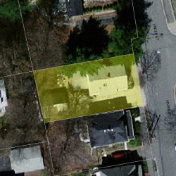 43 Linden St, Newton, MA 02464 aerial view
