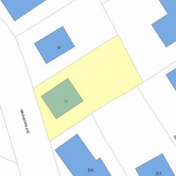 11 Washburn Ave, Newton, MA 02466 plot plan