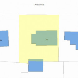 70 Hancock Ave, Newton, MA 02459 plot plan