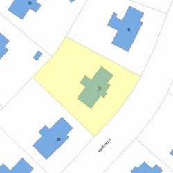 21 Marvin Ln, Newton, MA 02459 plot plan