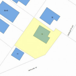 13 Newland St, Newton, MA 02466 plot plan