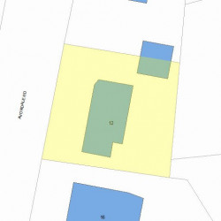 12 Avondale Rd, Newton, MA 02459 plot plan