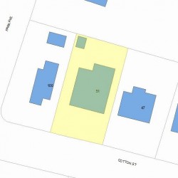 51 Cotton St, Newton, MA 02458 plot plan