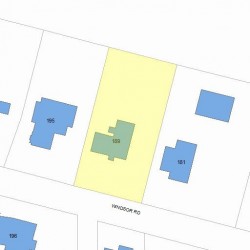 189 Windsor Rd, Newton, MA 02468 plot plan