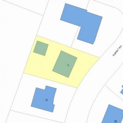 11 Sunset Rd, Newton, MA 02458 plot plan