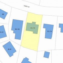 176 Cabot St, Newton, MA 02458 plot plan