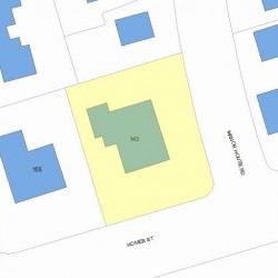 143 Homer St, Newton, MA 02459 plot plan