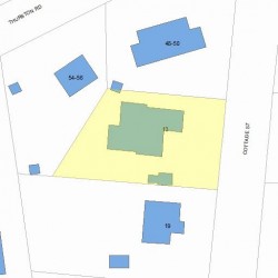 13 Cottage St, Newton, MA 02464 plot plan