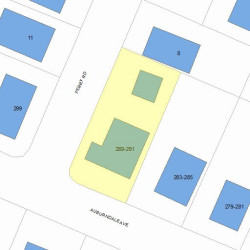 289 Auburndale Ave, Newton, MA 02466 plot plan