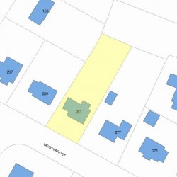 283 Woodward St, Newton, MA 02461 plot plan