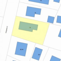 76 Freeman St, Newton, MA 02466 plot plan