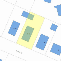 17 Newell Rd, Newton, MA 02466 plot plan