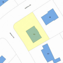 133 Hanson Rd, Newton, MA 02459 plot plan