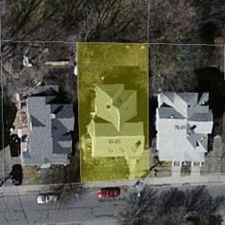 85 Madison Ave, Newton, MA 02460 aerial view