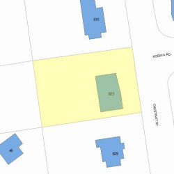 823 Chestnut St, Newton, MA 02468 plot plan