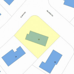 83 Elinor Rd, Newton, MA 02461 plot plan