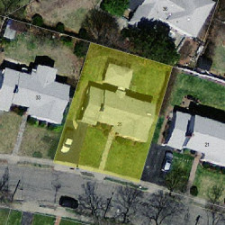 25 Joseph Rd, Newton, MA 02460 aerial view