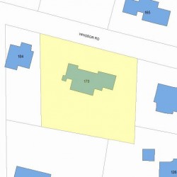 170 Windsor Rd, Newton, MA 02468 plot plan
