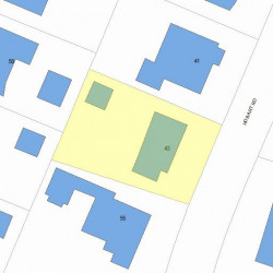 43 Hobart Rd, Newton, MA 02459 plot plan