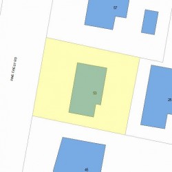 53 Pine Crest Rd, Newton, MA 02459 plot plan