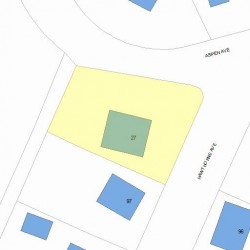 27 Aspen Ave, Newton, MA 02466 plot plan