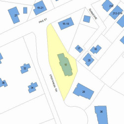 18 Evergreen Cir, Newton, MA 02465 plot plan