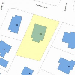 102 Hunnewell Ave, Newton, MA 02458 plot plan