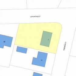 7 Freeman St, Newton, MA 02466 plot plan