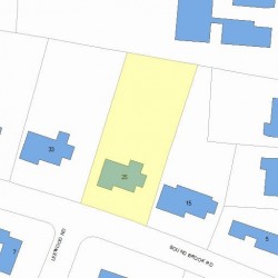 25 Bound Brook Rd, Newton, MA 02461 plot plan