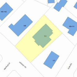 154 Langley Rd, Newton, MA 02459 plot plan