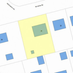 26 Rowena Rd, Newton, MA 02459 plot plan