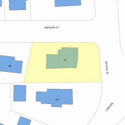 37 Crystal St, Newton, MA 02459 plot plan