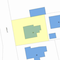 22 Lenox St, Newton, MA 02465 plot plan