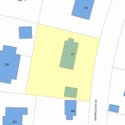 125 Shornecliffe Rd, Newton, MA 02458 plot plan