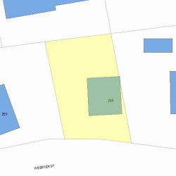 245 Webster St, Newton, MA 02465 plot plan