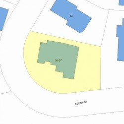 55 Bowen St, Newton, MA 02459 plot plan