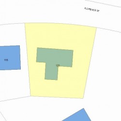 125 Florence St, Newton, MA 02459 plot plan