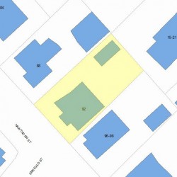 92 Hawthorn St, Newton, MA 02458 plot plan